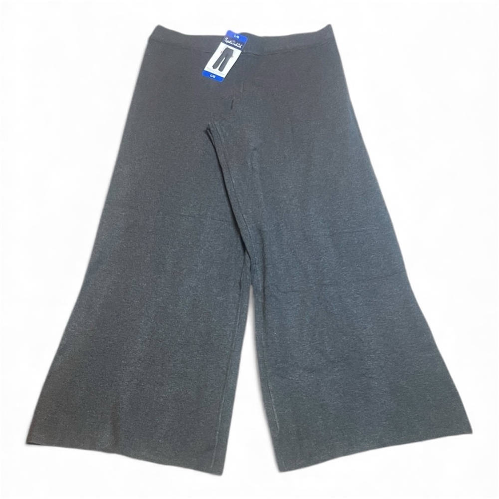 NWT Splendid Grey Wide Leg Soft Knit Pants sz L